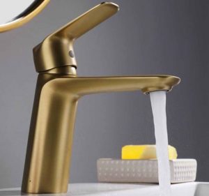 European Style Basin Mixer Tap Brass Brushed Gold Faucet